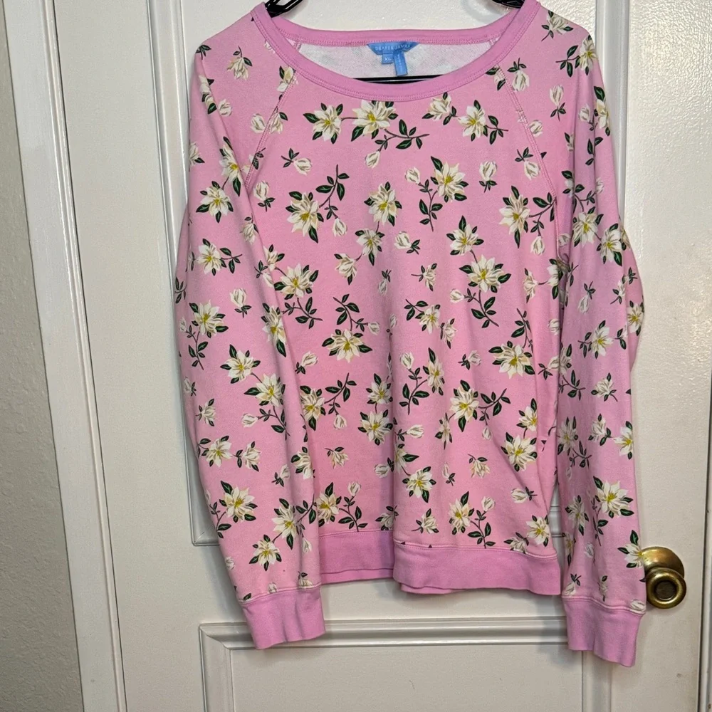 Draper James Pink Sweater with Floral Design